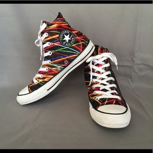 Satin Laser High Top Converse